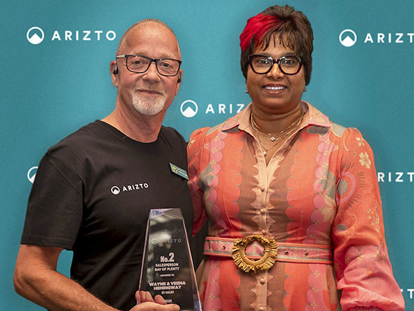 Wayne and Veena Hemingway, Arizto Rotorua, Award winning Agents 2025